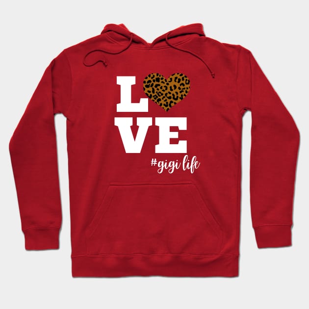 Love Gigi Life Leopard Print Heart Hoodie by Hello Sunshine